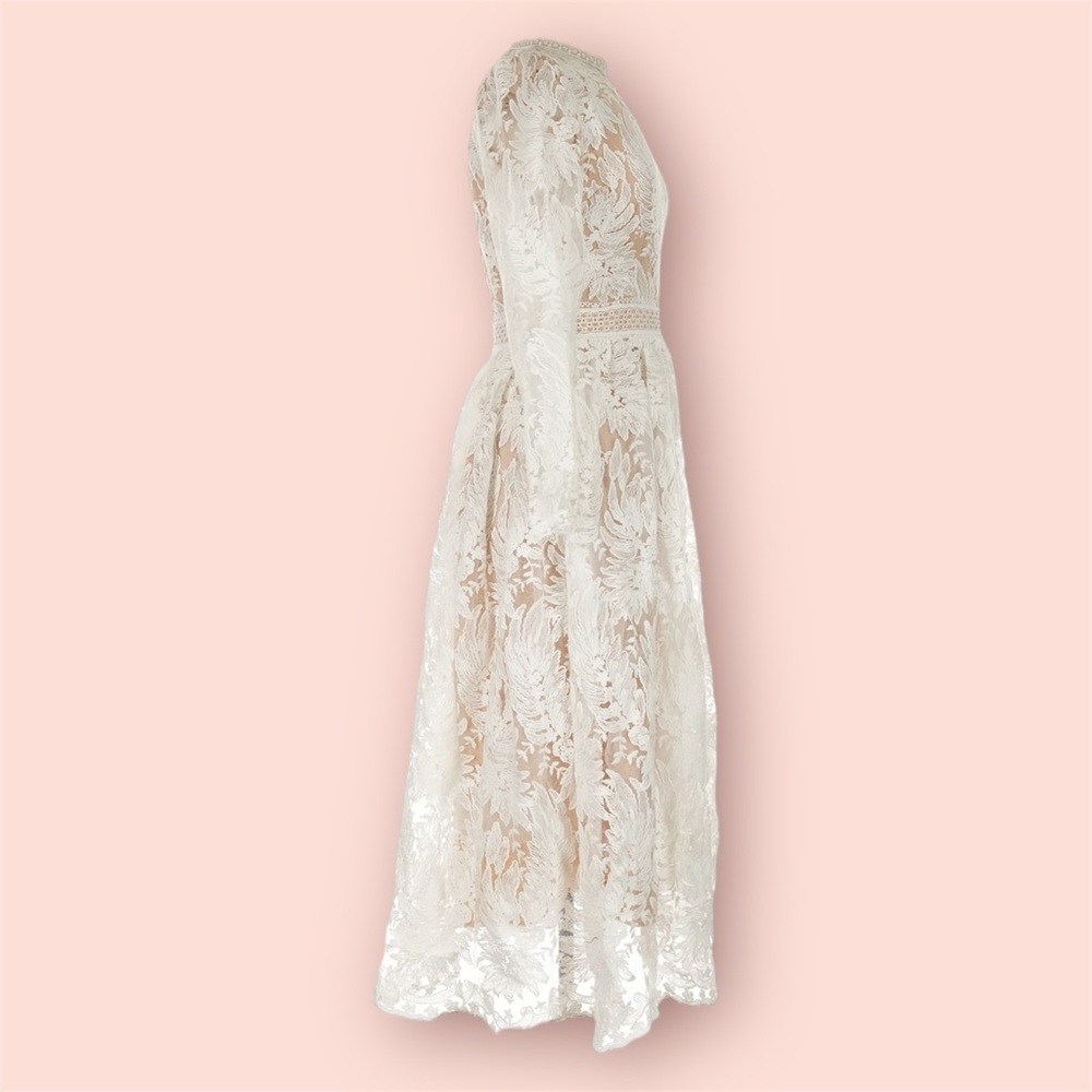 Ivy City Co Naples Lace Long Sleeve Midi Dress - Picture 5 of 6
